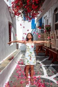 Rising junior EC Scholar Ananya Koripella enjoys some free time while in Greece for a medical fellowship.