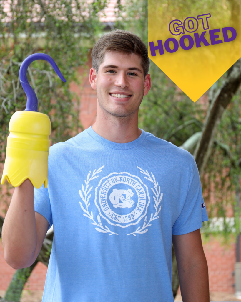 Ben Juhl holding the honors 3d printed hook